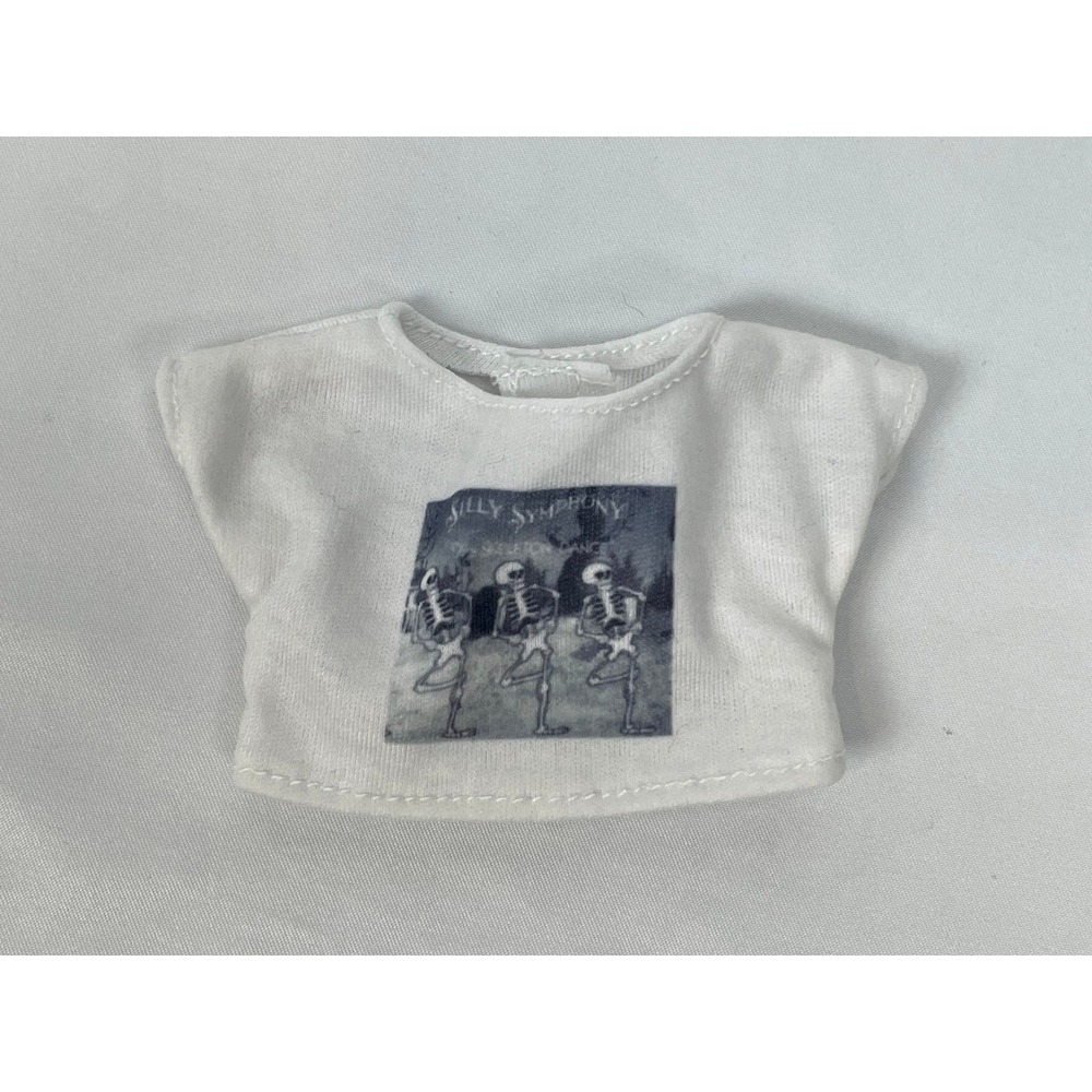 Disney Nuimos Silly Symphony Skeleton Dance White Shirt Frightful Clothes